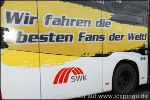 Der neue Fan-Bus der Stadtwerke Krefeld. 