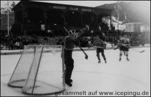 Spielszene aus dem Spiel HC Davos gegen die German Canadians. 