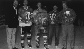 Teilnehmer des Krefeld-Cups - Preussen Berlin, Rauman Lukko, Polonia Bytom und der KEV.