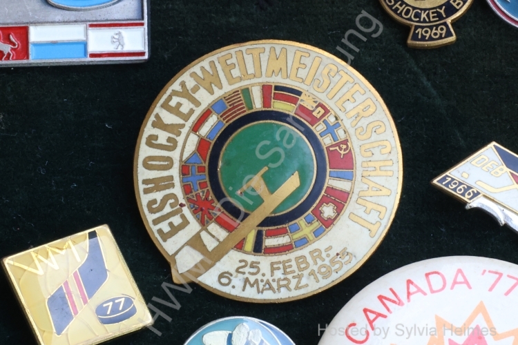 Eishockey-Weltmeisterschaft 25.Febr.-6. März 1955 Anstecker