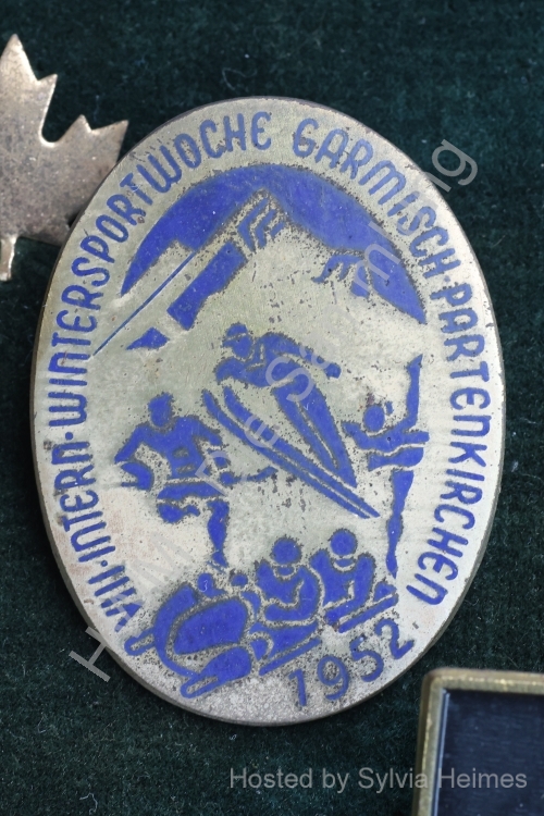 VIII Intern. Wintersportwoche 1952 Garmisch-Partenkirchen Anstecker