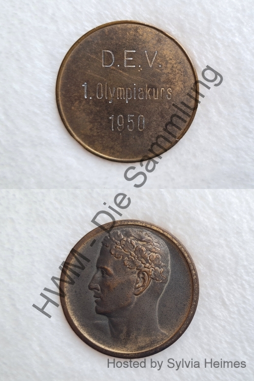 DEV 1. Olympiakurs 1950 Gedenkmünze