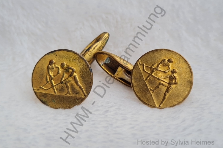 Manschettenknöpfe mit zwei Eishockeyspielern