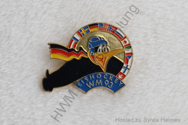 Eishockey WM 93 Pinguine Anstecker