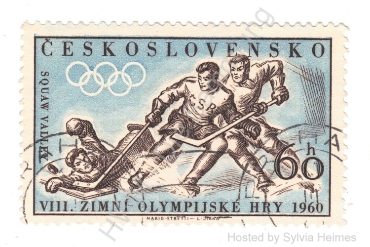 Briefmarke CSSR Olympische Winterspiele Squaw Valley 1960 60 h