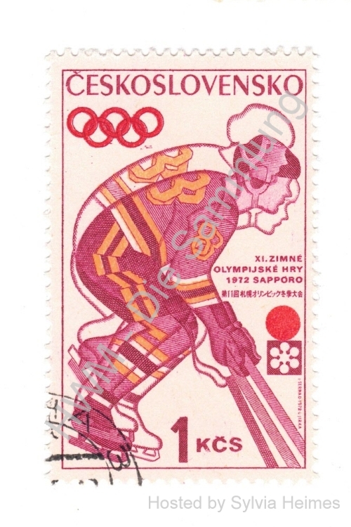 Briefmarke CCCR Olympische Winterspiele Sapporo 1972 Wert 1 KCS