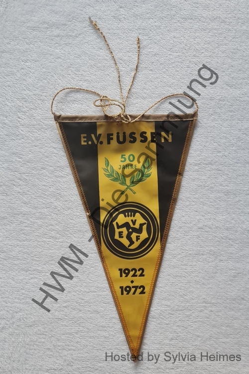 EV Füssen 50 Jahre 1922 1972 Wimpel