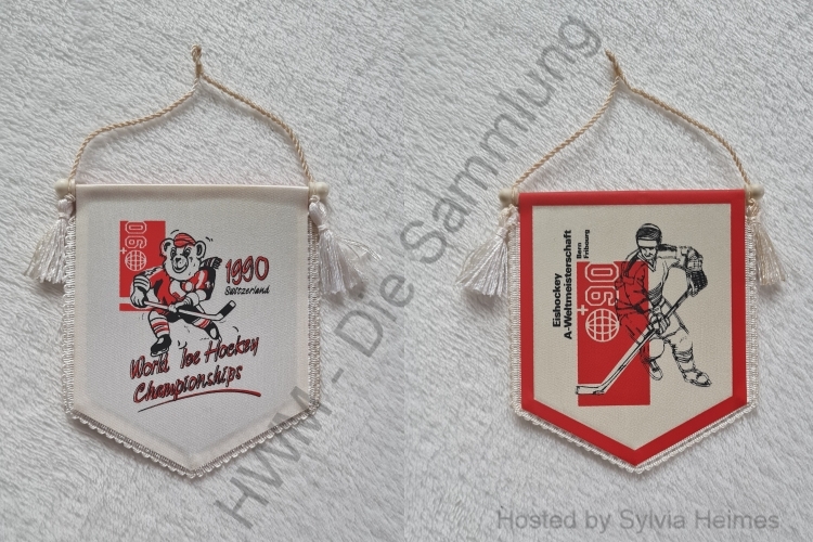 Eishockey A-Weltmeisterschaft 90 Bern Fribourg Wimpel