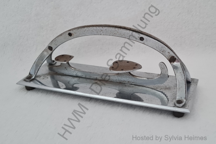 Aufsteller zweiteilig Metallschlittschuh mit Speisekarte - Metallschuh