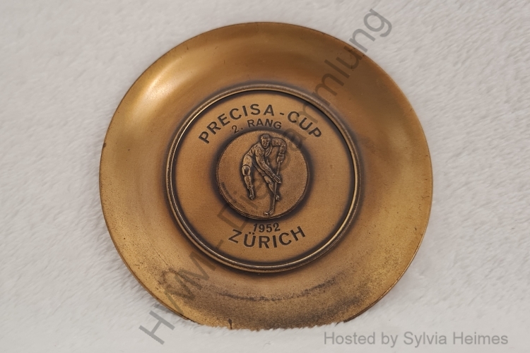 Precisa-Cup 2. Rang 1952 Zrüch Teller Metall