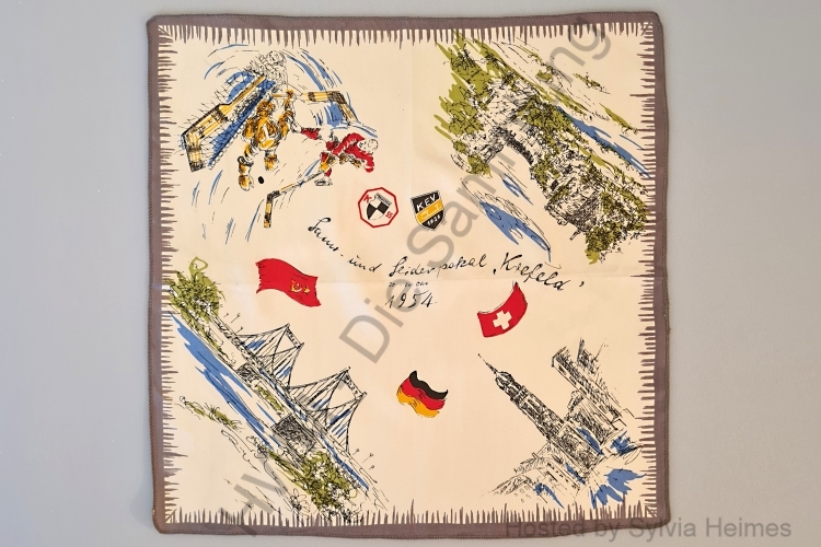 Seidentuch Samt- und Seidepokal 1954