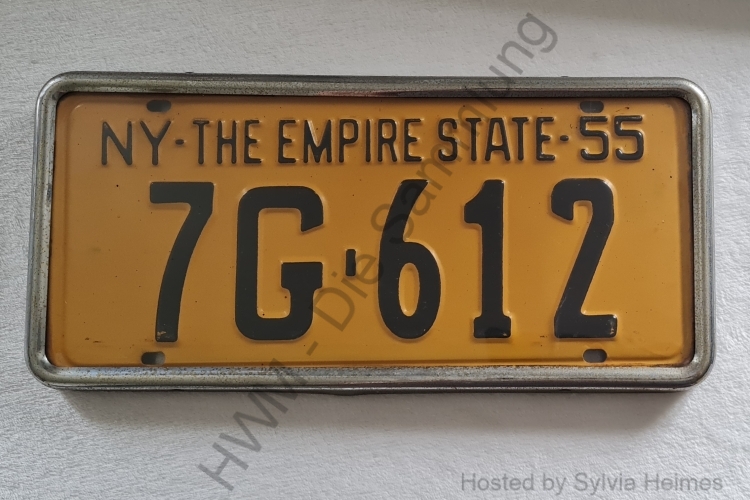 NY The Empire State 55 7G 612 Nummernschild