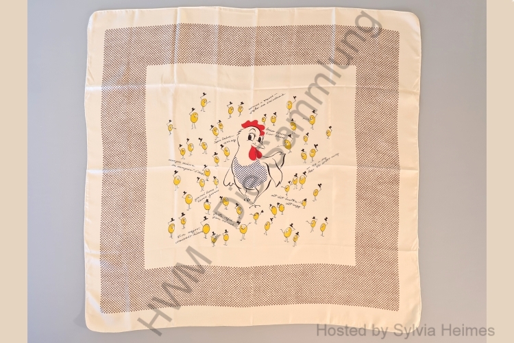 Seidentuch mit Henne Berta