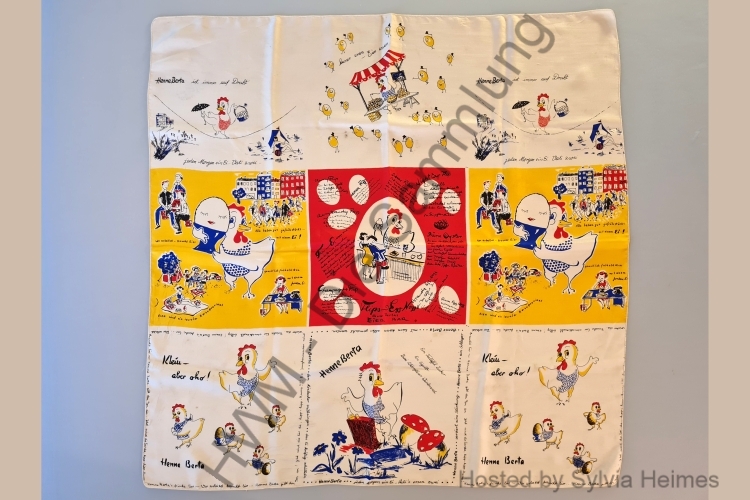 Seidentuch mit Henne Berta