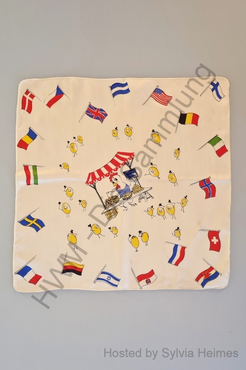 Seidentuch mit Henne Berta 