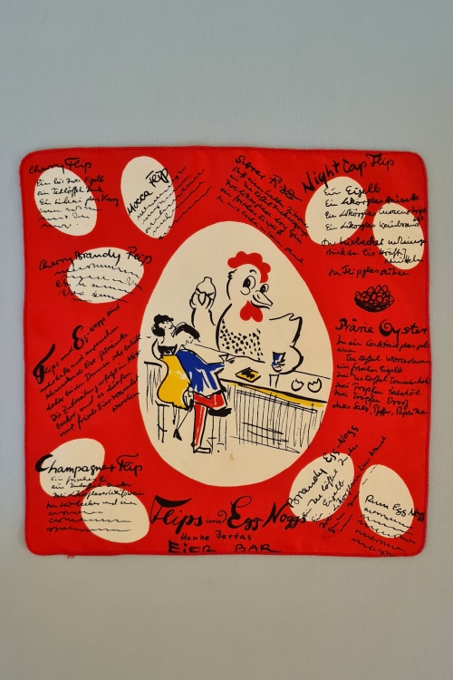 Seidentuch mit Henne Berta 