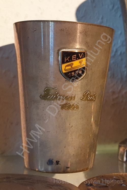 Silberbecher Samt und Seidepokal Fairnesspreis 1953