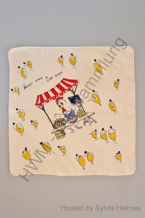 Seidentuch mit Henne Berta 