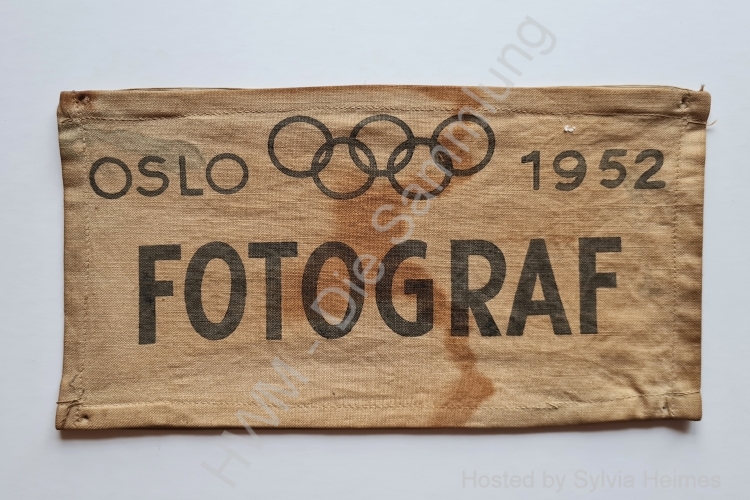 Olympische Winter-Spiele in Oslo 1952 Armbinde - Fotograf