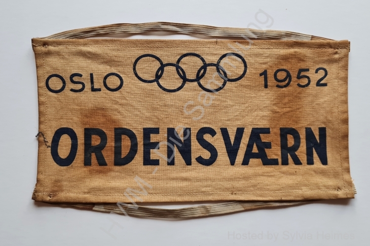 Olympische Winter-Spiele in Oslo 1952 Armbinde - Ordensvaern