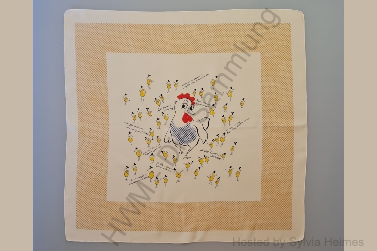 Seidentuch mit Henne Berta