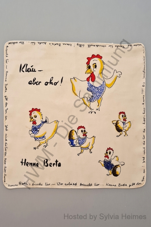 Seidentuch mit Henne Berta