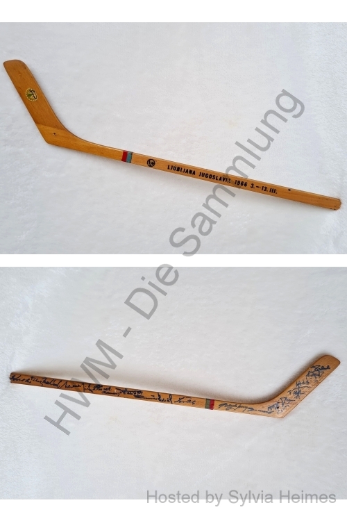 Eishockey WM 1966 Ljubljana Jugoslavia 1966 3.-13.III. Deko-Schläger