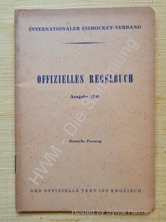 Internationaler Eishockey Verband 1956 deutsch