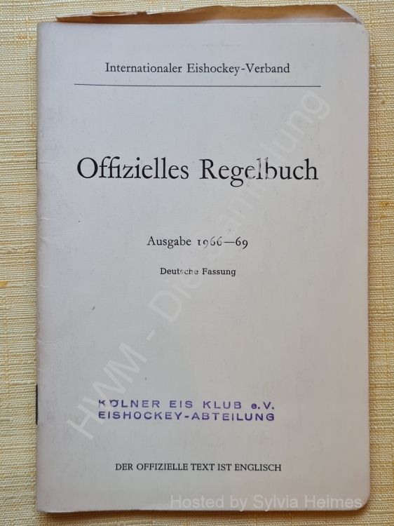 Internationaler Eishockey Verband 1966-1969 deutsch
