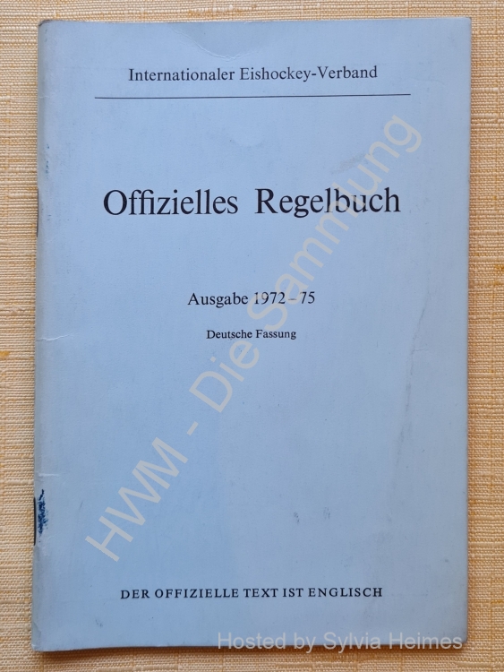 Internationaler Eishockey Verband 1972-1975 deutsch