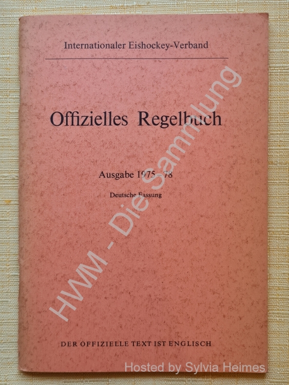 Internationaler Eishockey Verband 1975-1978 deutsch