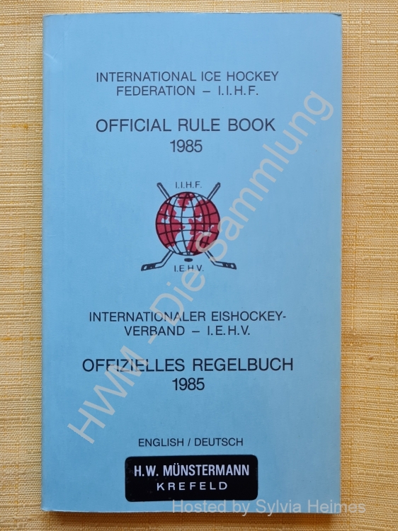 International Ice Hockey Federation Offizielles Regelbuch 1985 IIHF / IEHV englisch / deutsch