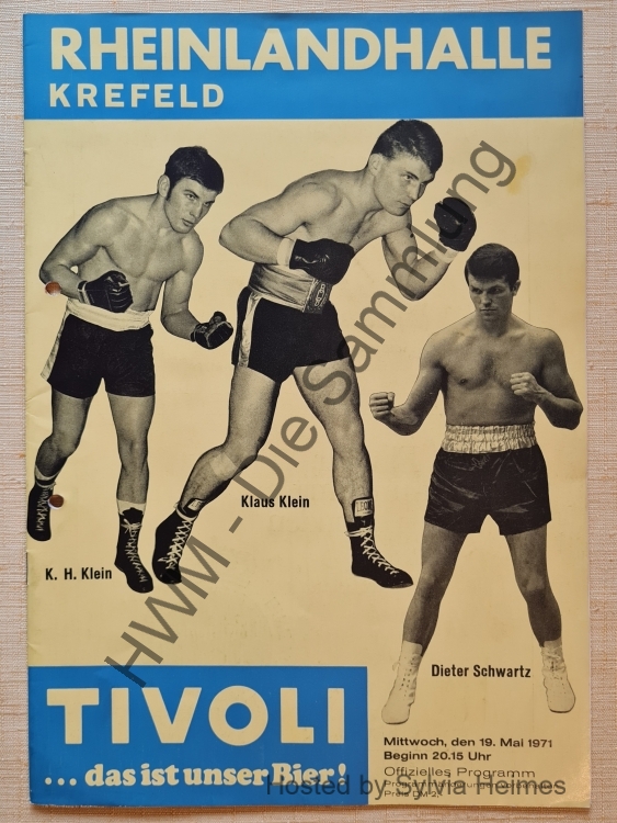 Internationaler Boxkampftag 19.05.1971 Rheinlandhalle Krefeld 