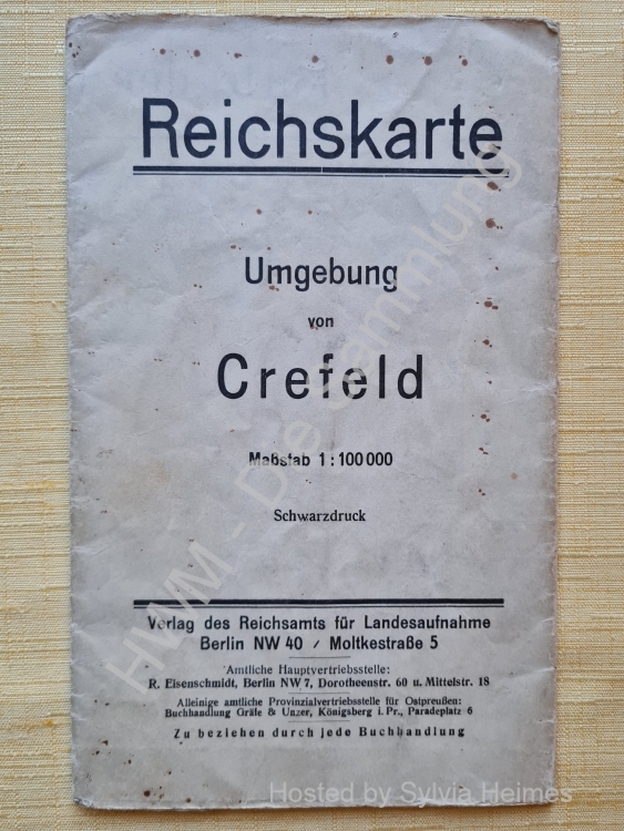 Karte Umgebung von Crefeld