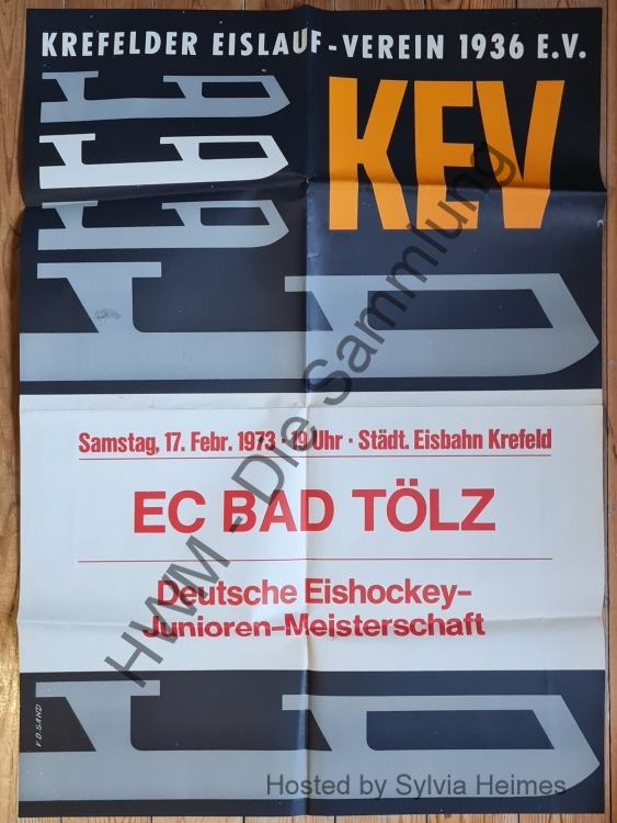 KEV - EC Bad Tölz Deutsche Eishockey-Junioren-Meisterschaft 17. Februar 1973