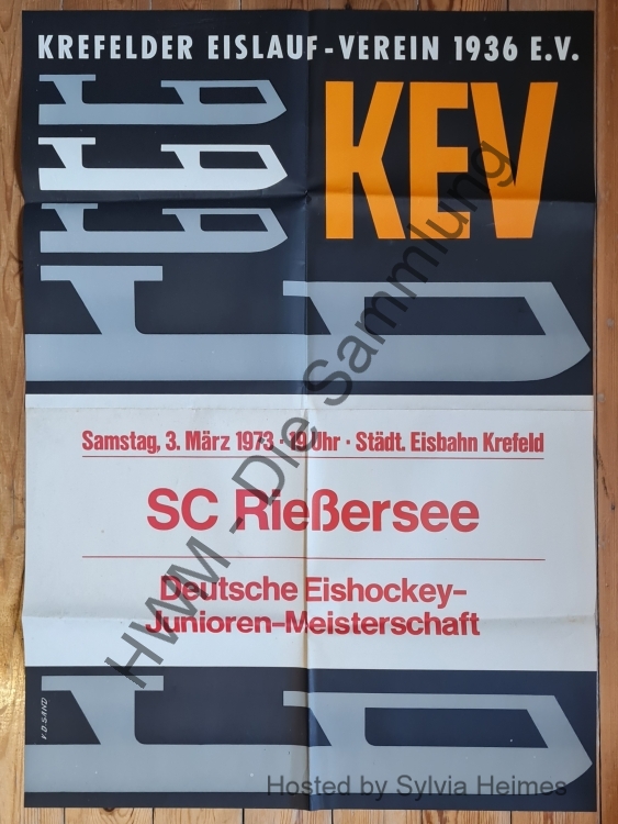KEV - SC Rießersee Deutsche Eishockey-Junioren-Meisterschaft 3. März 1973