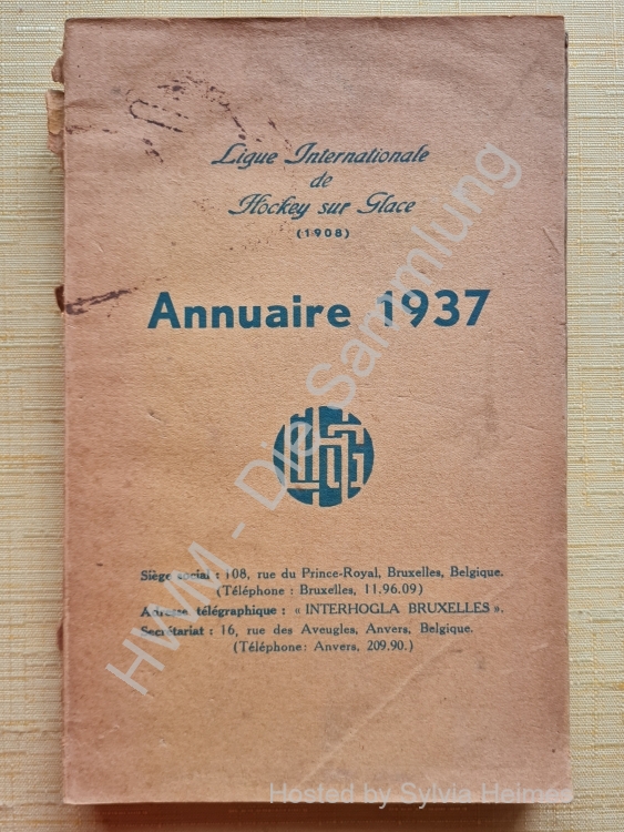 Ligue de Hockey sur Glace (1908) Annuaire 1937