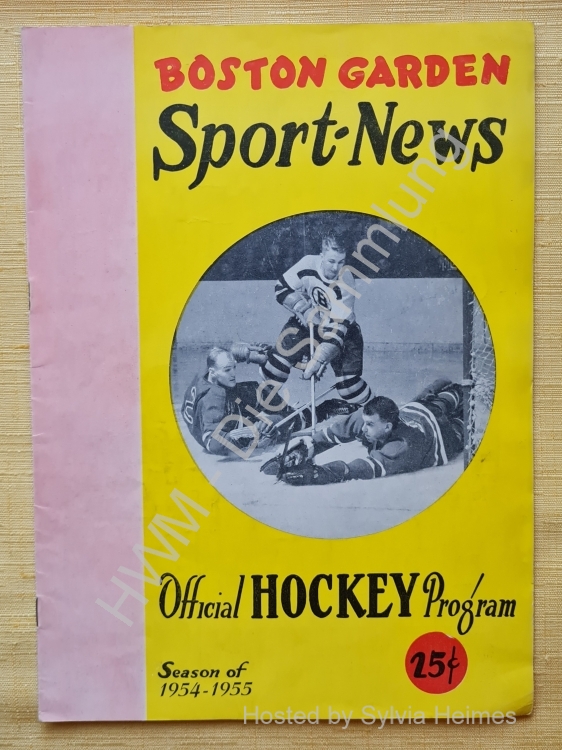 Boston Garden Sport-News - Season of 1954-55
