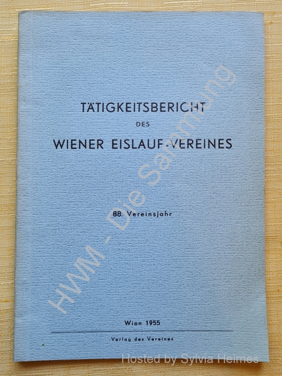 Tätigkeitsbericht des Wiener Eislauf-Vereins 1955