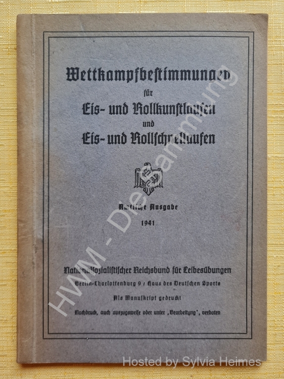 Wettkampfbestimmungen für den Eis- und Rollsport und Eis- und Rollschnelllaufen 1941