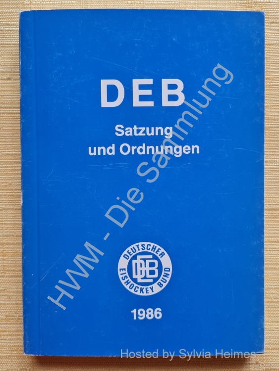DEB Satzung und Ordnungen 1986