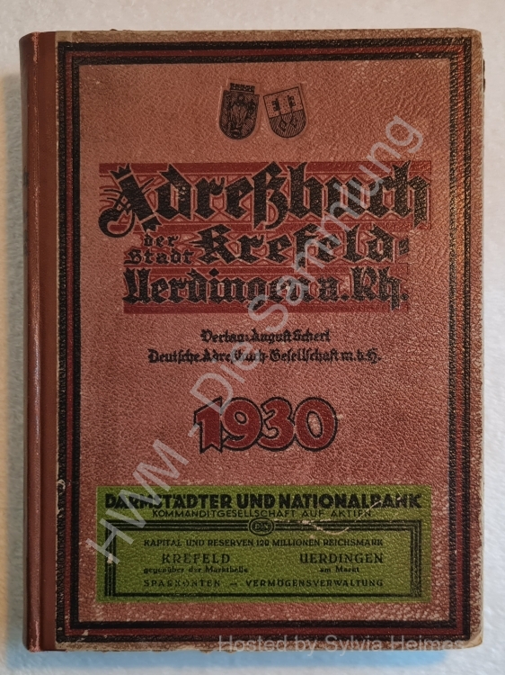 Adressbuch der Stadt Krefeld -Uerdingen a. RH. .