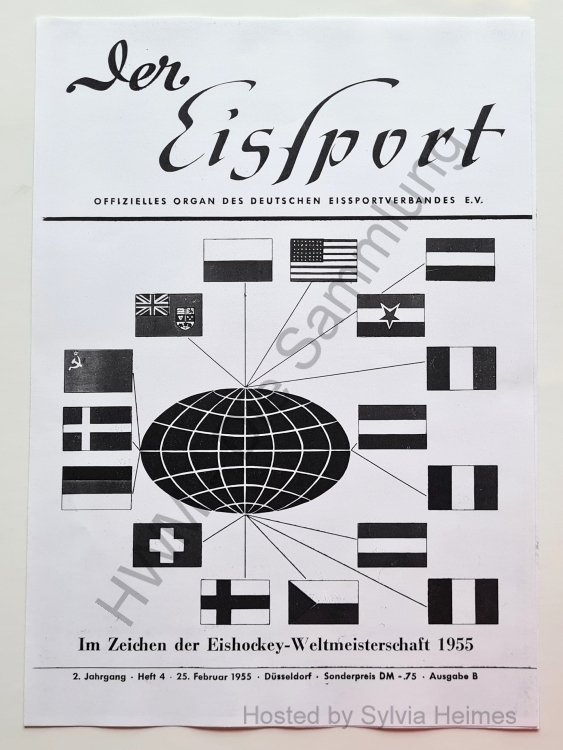 Der Eissport - Im Zeichen der Eishockey-Weltmeisterschaft 1955