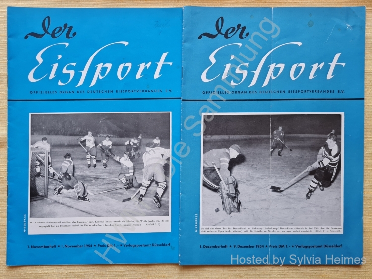 Der Eissport Monatsheft November und Dezember 1954