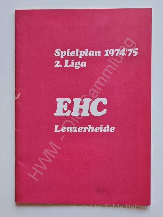Spielplan 1974/75 2. Liga EHC Lenzerheide