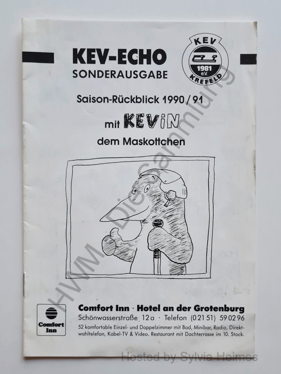 KEV-Echo Sonerausgabe Saison-Rückblick 1990/91 mit KEVin dem Maskottchen