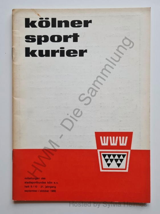 Kölner Sport Kurier Heft 9 / 10 September / Oktober 1986