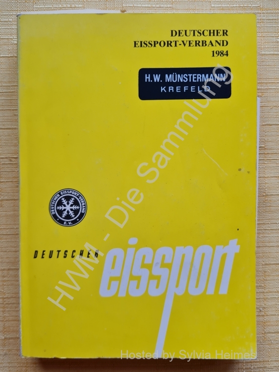 Deutscher Eissport Verband Jahrbuch 1984 / Deutscher Eissport