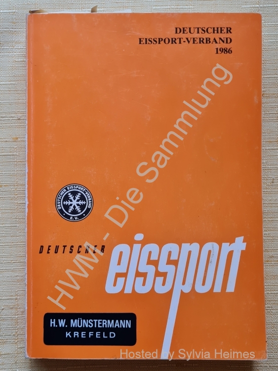 Deutscher Eissport Verband Jahrbuch 1986 / Deutscher Eissport