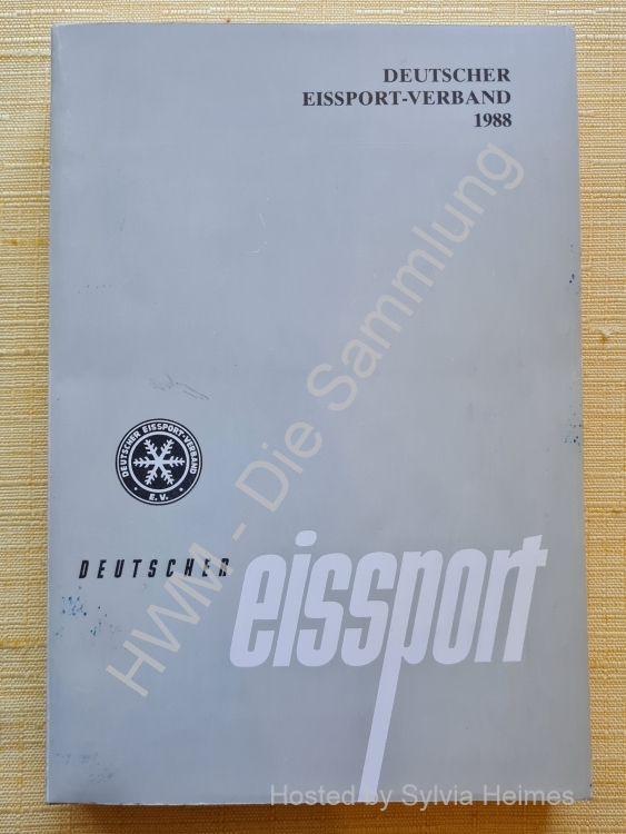 Deutscher Eissport Verband Jahrbuch 1988 / Deutscher Eissport